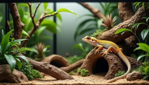 découvrez comment aménager un terrarium idéal pour votre gecko, avec des conseils pratiques sur l'habitat, la température, l'éclairage et la décoration pour assurer son bien-être.