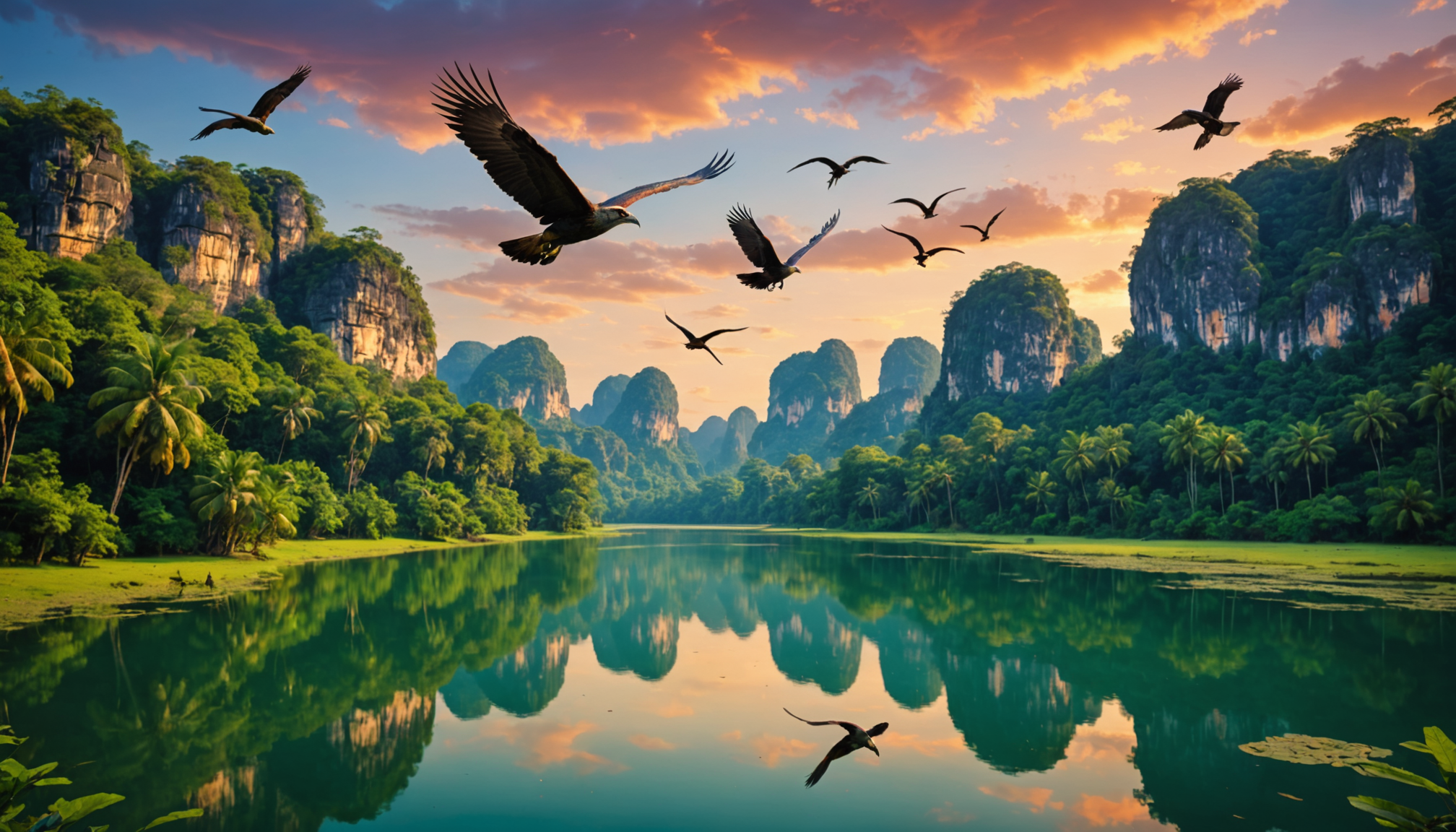 découvrez la magie d'observer les rapaces au crépuscule dans le ciel majestueux de thaïlande, une expérience unique pour les passionnés de nature.