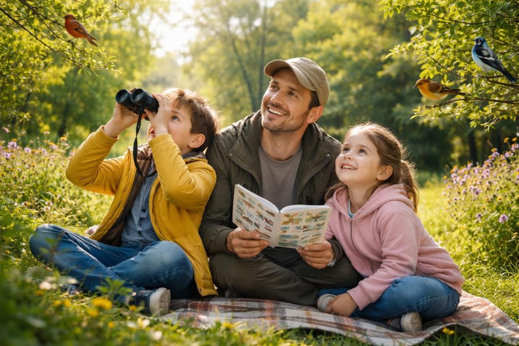 découvrez comment observer les oiseaux avec vos enfants peut développer leur patience et leur concentration tout en partageant un moment nature enrichissant en famille.
