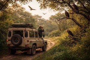 partez à l'aventure en land rover defender et observez les rapaces dans leur habitat naturel au cœur des réserves naturelles. une expérience unique alliant confort et découverte de la faune sauvage.